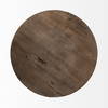 Triumph 40' Round Brown Solid Wood Top Black Metal Base Coffee Table, by Mercana, 40" length x 40" width x 16" height thumbnail 5
