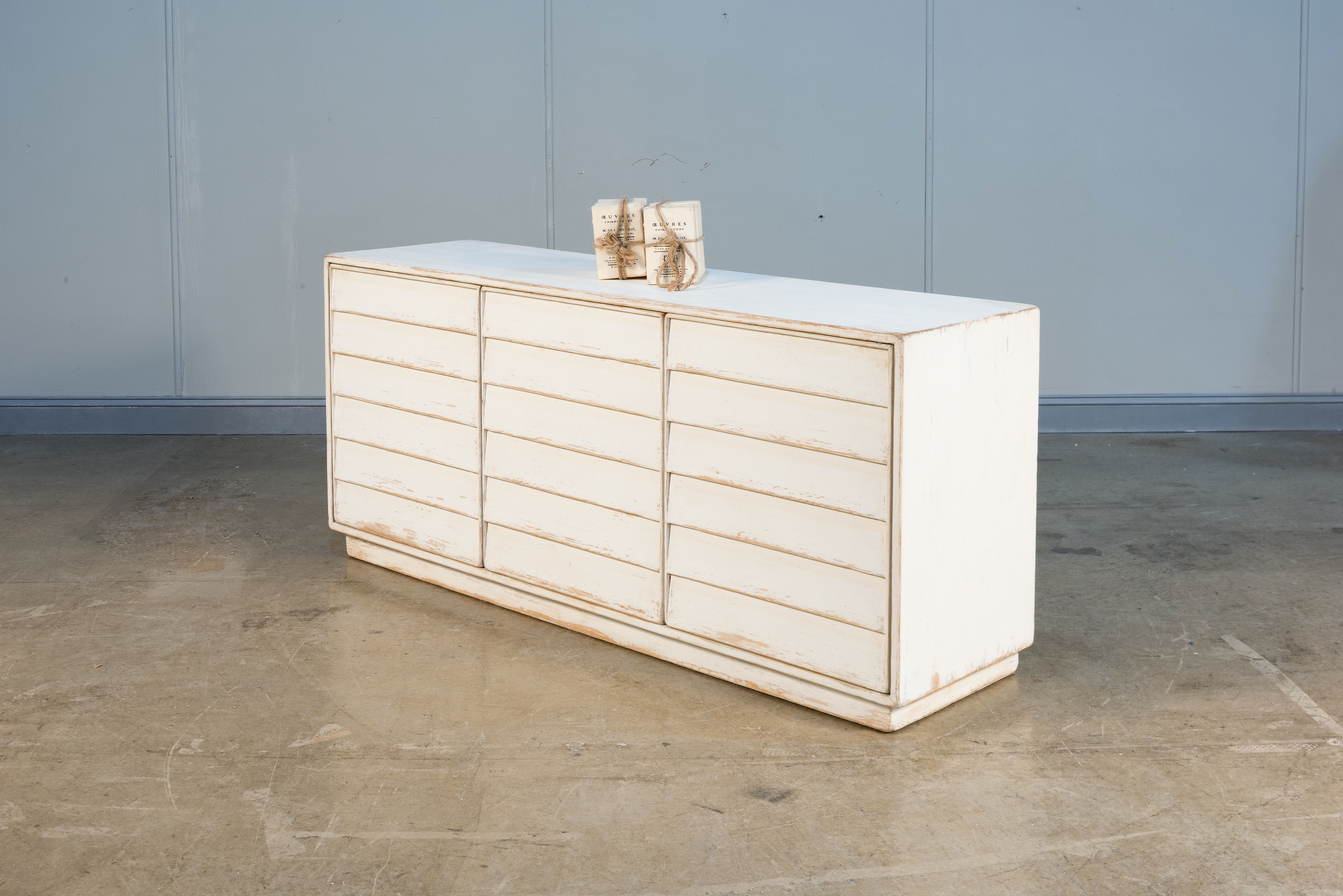 Louvered Sideboard, Whitewash large image 