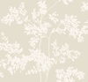 Lunaria Silhouette Light Taupe & White Wallpaper thumbnail 0
