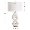 Meridian Ivory Stone Table Lamp, by Uttermost, 1'5" width x 2'5" height x 1'5" depth thumbnail 3