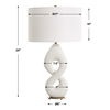 Meridian Ivory Stone Table Lamp, by Uttermost, 17" width x 29" height x 17" depth thumbnail 3