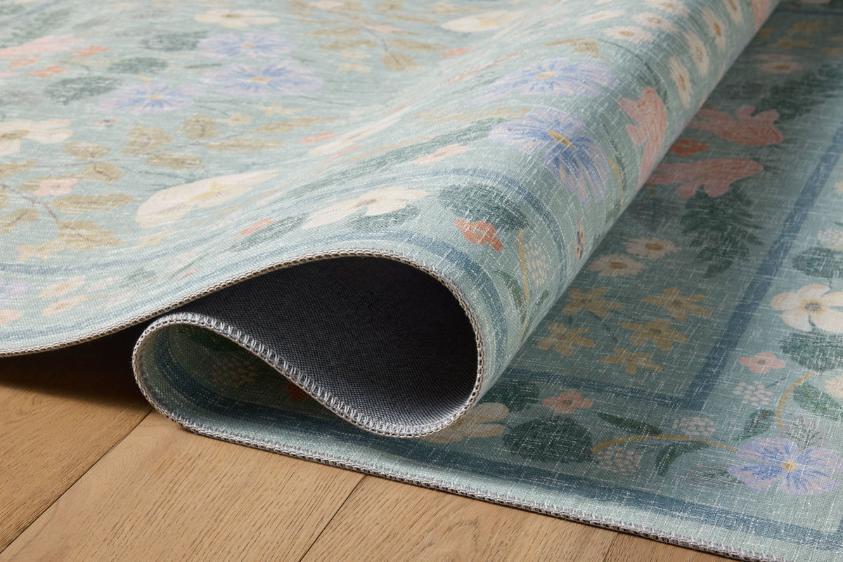 Rifle Paper Co. x Loloi Cotswolds Rug, 1'6" length x 1'6" width View 3