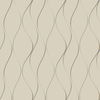 Wavy Stripe Beige Metallic Wallpaper thumbnail 0