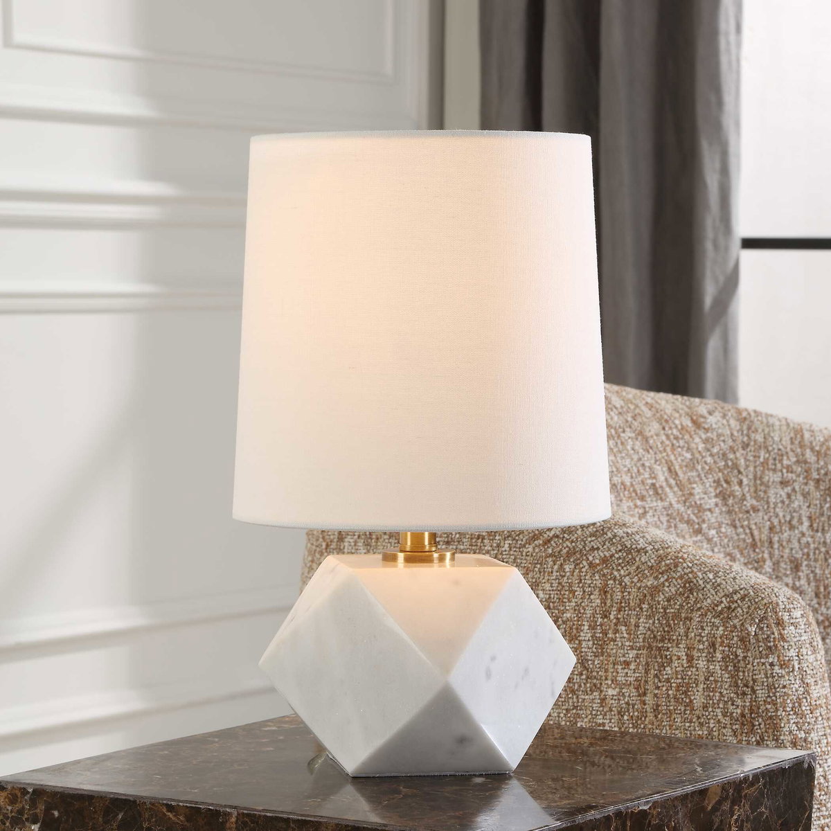 A Cut Above Table Lamp, by Uttermost, 9" width x 14.5" height x 9" depth View 2