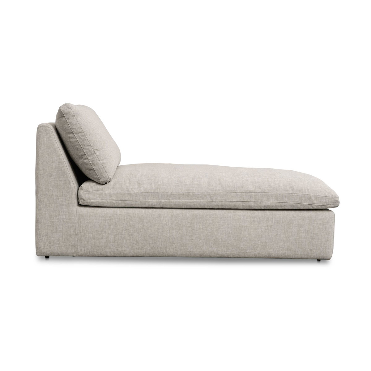 Miles Outdoor Chaise Speckled Light Grey, Chaise Lounges & Daybed by Moe's Home, 65" width x 35.8" height x 40" depth View 3