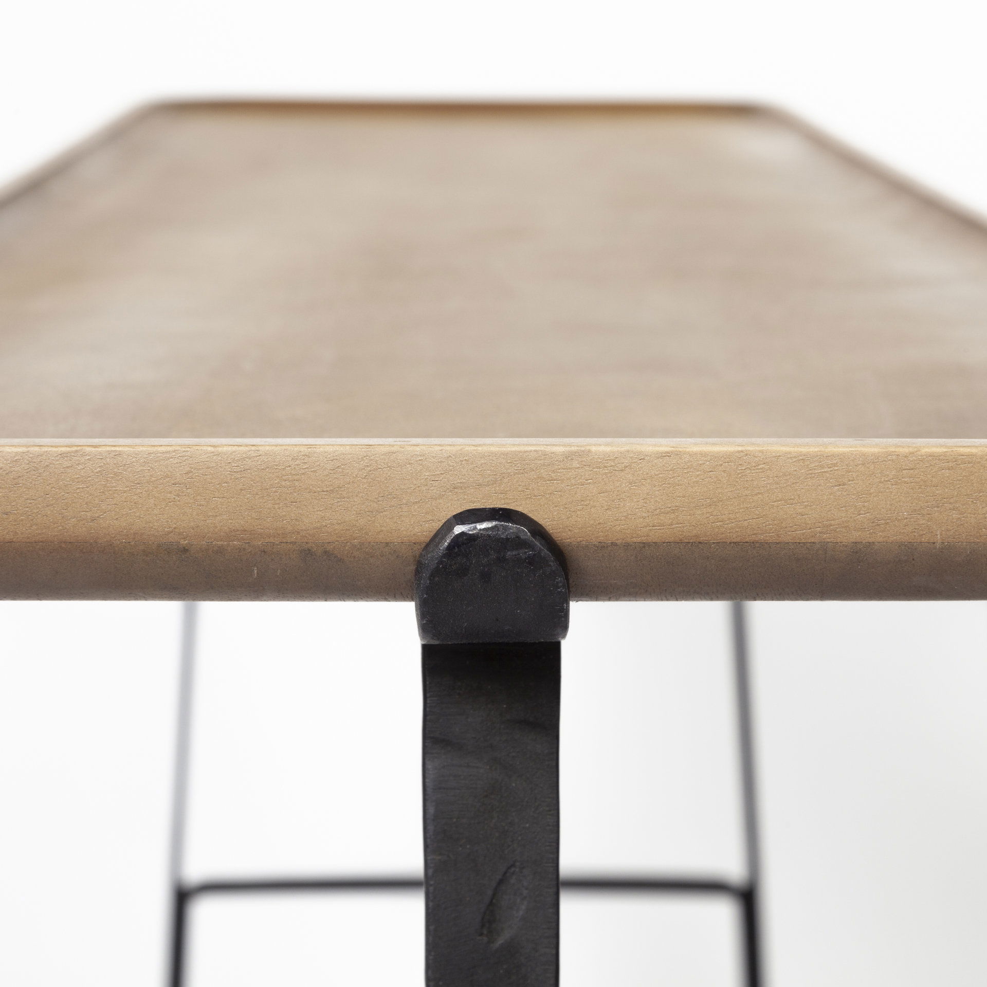 Helios II 60L x 14W x 29H Rectangular Brown Raised Edge Top Console Table, by Mercana, 60" length x 14" width x 29" height View 7