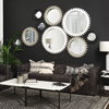 Beardell 18x18 Cream And Black Details With Tassels Pillow Cover, Decorative Pillow by Mercana, 18" length x 18" width x 0.1" height thumbnail 2
