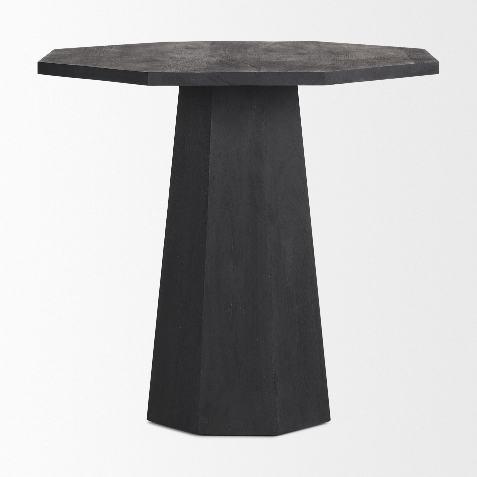 Maxine Hexagonal Black Wood Foyer Table large image 