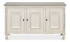 Louis Xvi Buffet,White/White,Gray Quartz, Cabinets & Sideboard by Sarreid, 60" length x 18" width x 34" height thumbnail 2