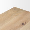 Shivon 94'L x 42'W Dining Table | Light Brown Wood & Light Brown Wood & Travertine | Seats 8, by Mercana, 94" length x 42" width x 30" height thumbnail 8