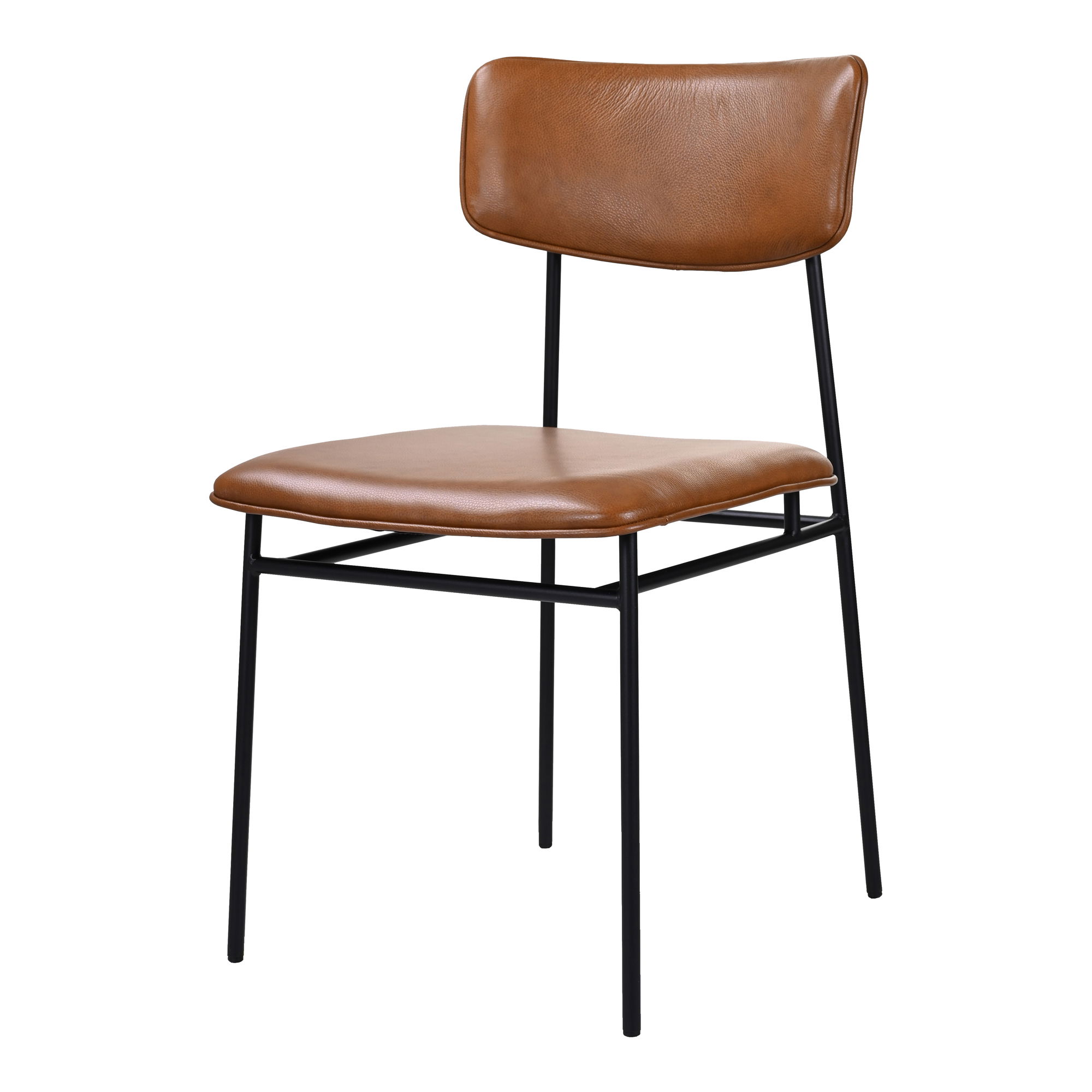 Sailor Dining Chair Brown - Set Of Two, by Moe's Home, 18.7" width x 33.85" height x 22.5" depth View 4