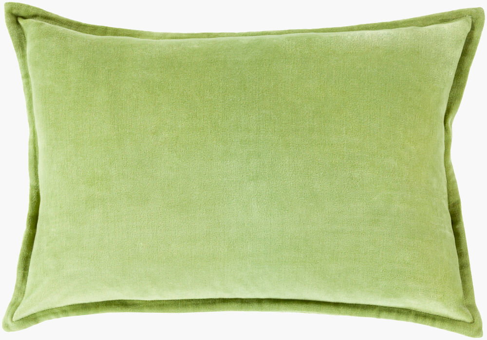 Cotton Velvet Lumbar Pillow, Decorative Pillow by Surya, 13" length x 19" width