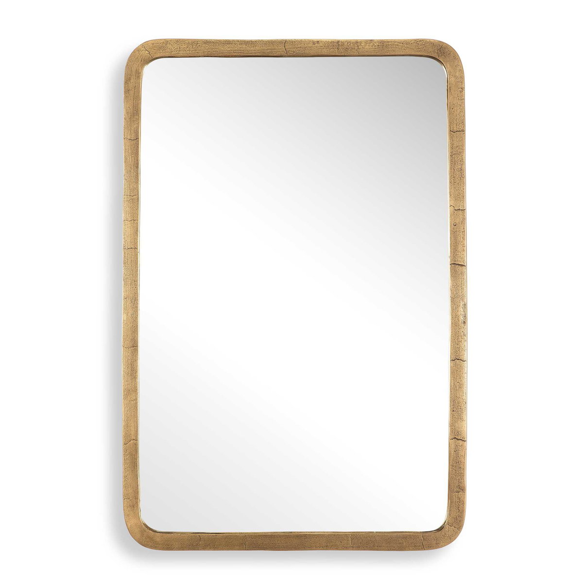 Vestry Antique Brass Mirror, by Uttermost, 24" width x 35.5" height x 0.75" depth View 1