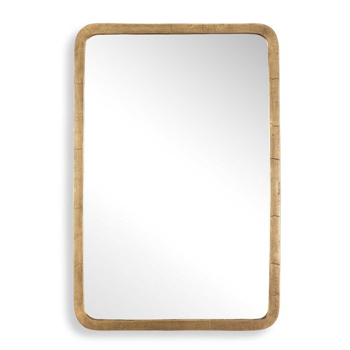 Vestry Antique Brass Mirror
