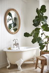 Pelicano Large Round Mirror, by Woven, 39.75" diameter x 1.5" depth thumbnail 2