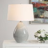Moray Gray Glaze Table Lamp, by Uttermost, 1'5.25" width x 2'0.25" height x 1'5" depth thumbnail 2