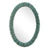 Bonaire Teal Blue Oval Mirror thumbnail 3