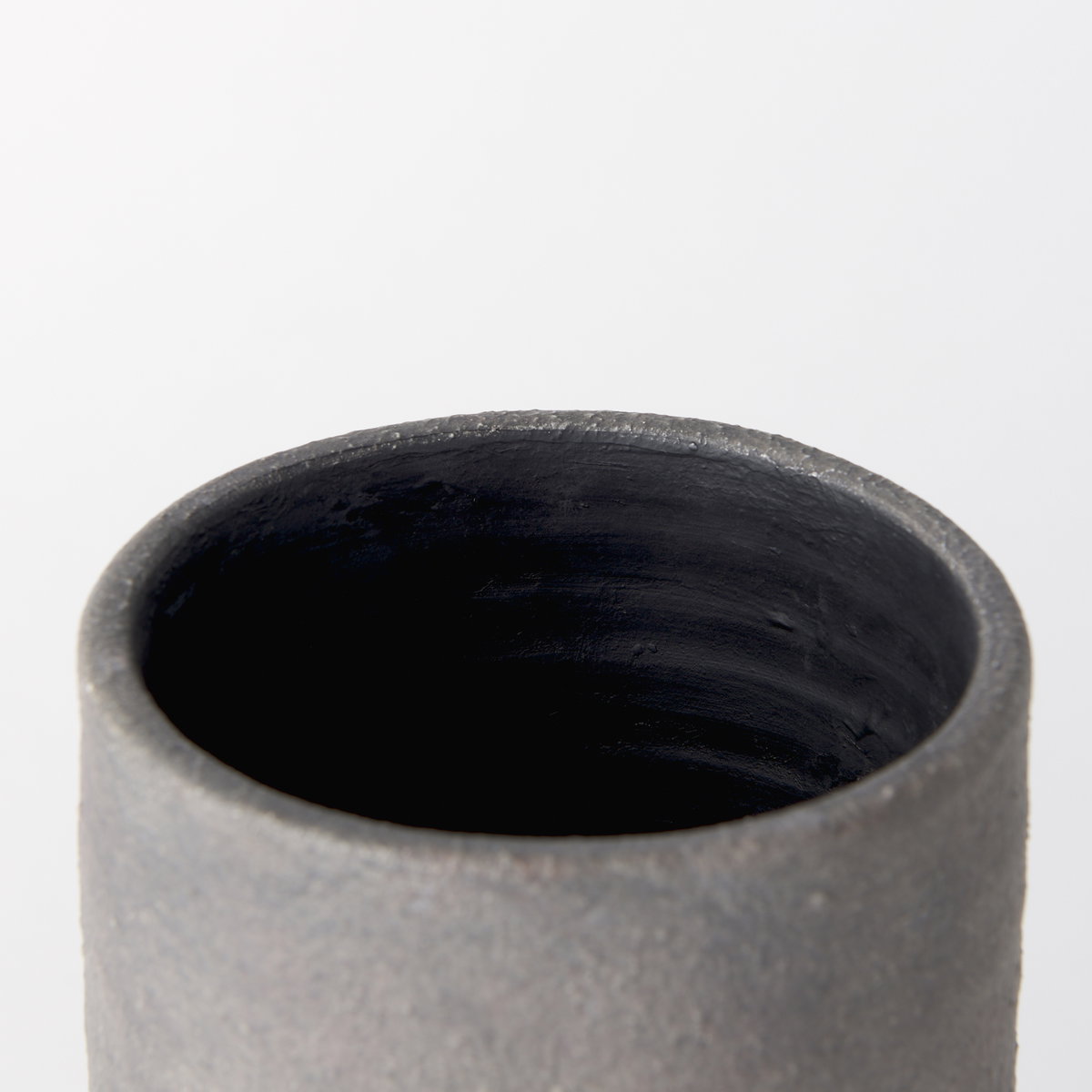 Armani 10.4H Brown-Gray Double Ear Ceramic Vase, by Mercana, 8.07" length x 6.3" width x 10.43" height View 10