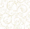 Disney Princess Perfect Scroll Gold Glitter Wallpaper, by York Wall, 27' length x 2'3" width x 0.02" depth thumbnail