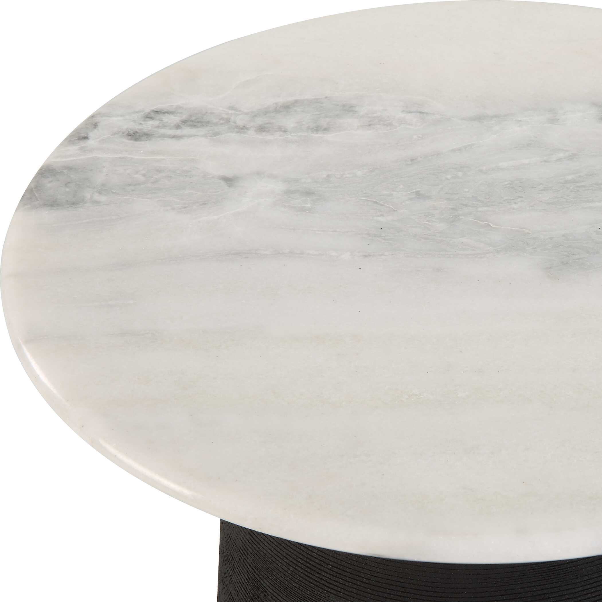 Total Eclipse Marble Accent Table, Furniture by Uttermost, 14" width x 24.7" height x 14" depth View 4