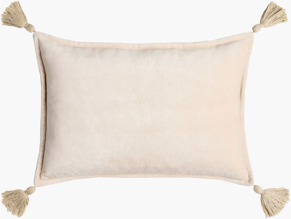 Cotton Velvet Lumbar Pillow Down large image 