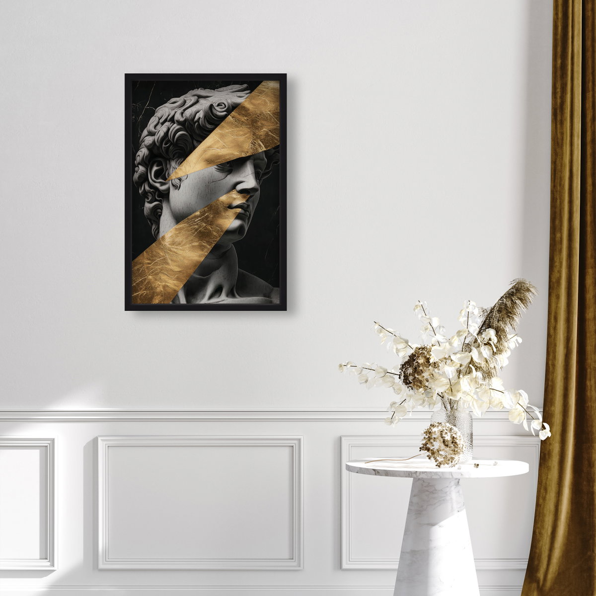 Statue Statues II - With Hand-Applied Gold Leaf (Gold Leaf), by Oliver Gal,  20x30 View 3