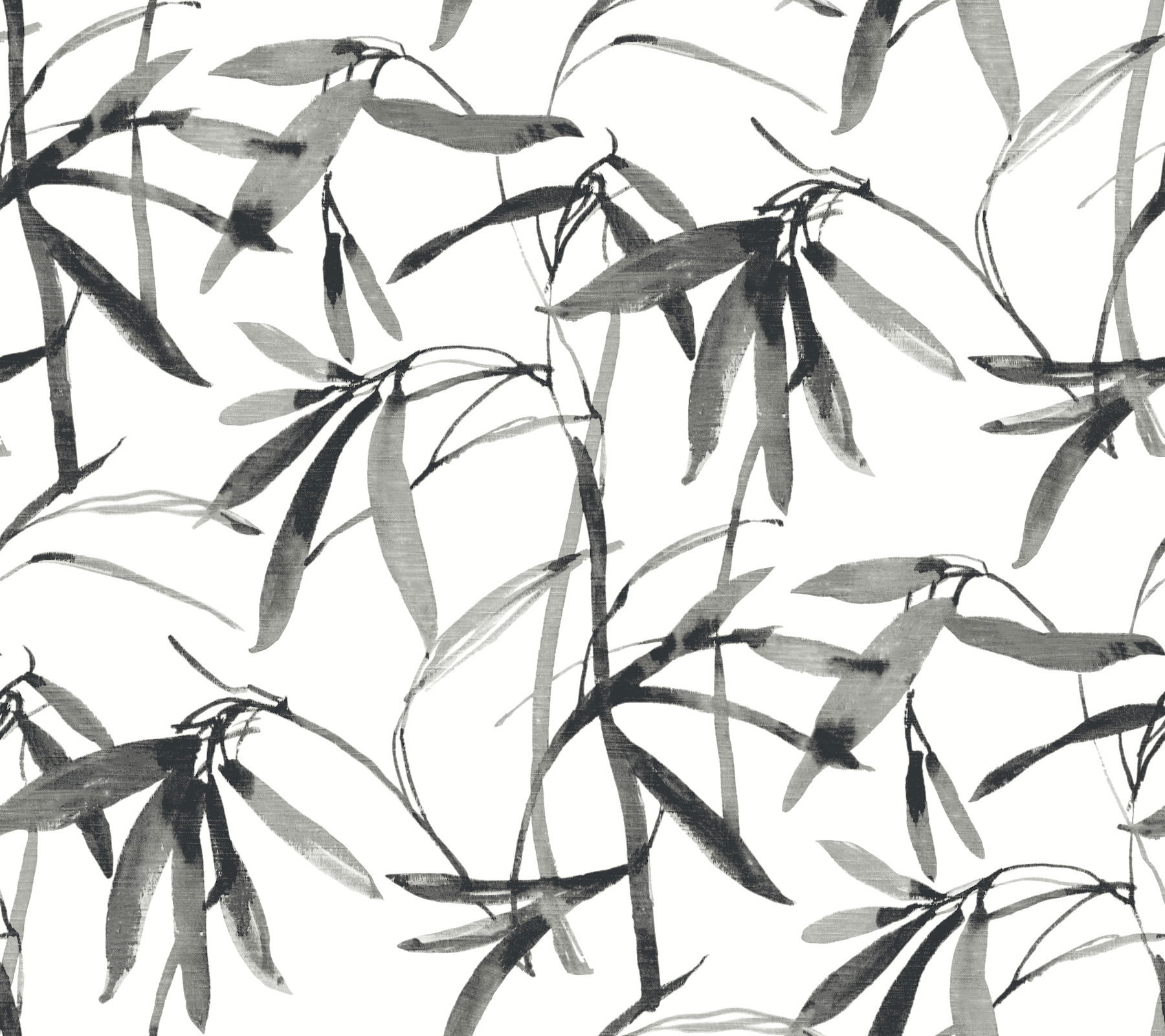 Bamboo Ink Black & White Wallpaper large image 