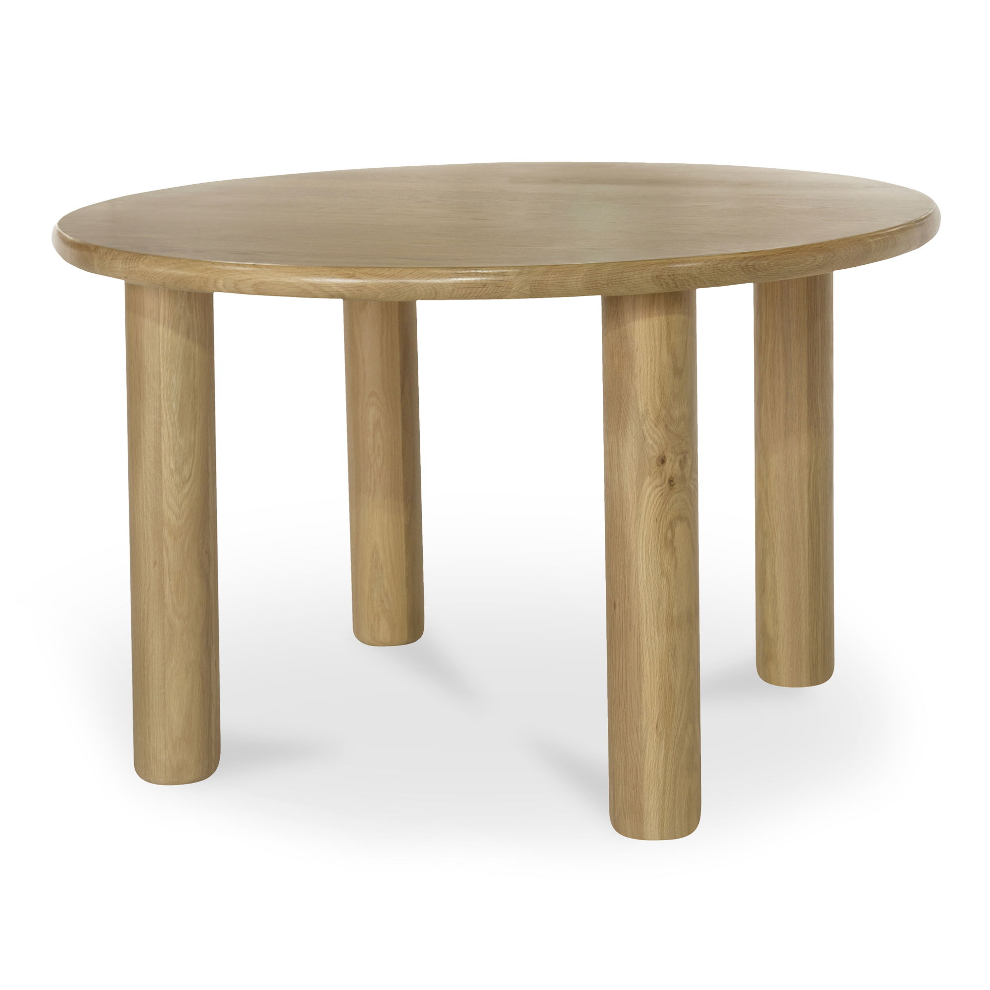 Milo Round Dining Table Oak, by Moe's Home, 48" width x 29.5" height x 48" depth View 3