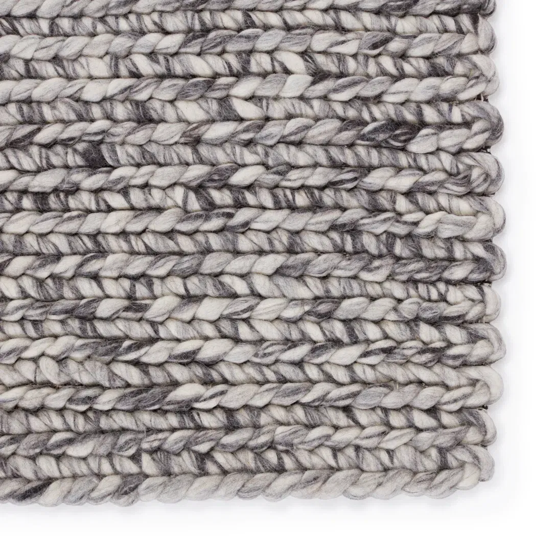 Scandinavia Dula Handwoven Wool Gray Area Rug large image 