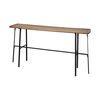 Helios II 60L x 14W x 29H Rectangular Brown Raised Edge Top Console Table, by Mercana, 60" length x 14" width x 29" height thumbnail 1