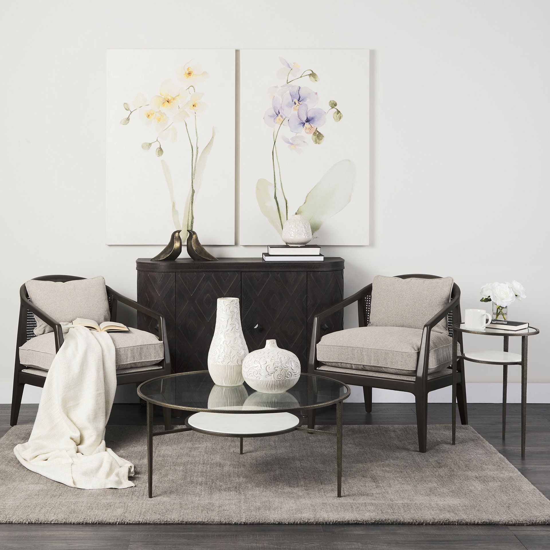 Felicity  Marble Top with Iron Frame Coffee Table large image 