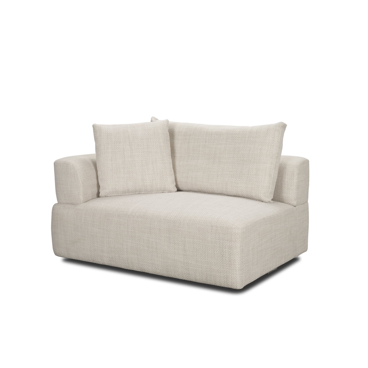 Warner Oatmeal 3 Piece Sofa Set with Corner Piece, Sectional Sofa by Mercana, 113" length x 113" width x 32.68" height View 3