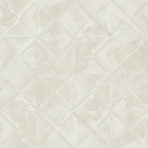 Reclaimed Tin Diamond Beige Peel & Stick Wallpaper