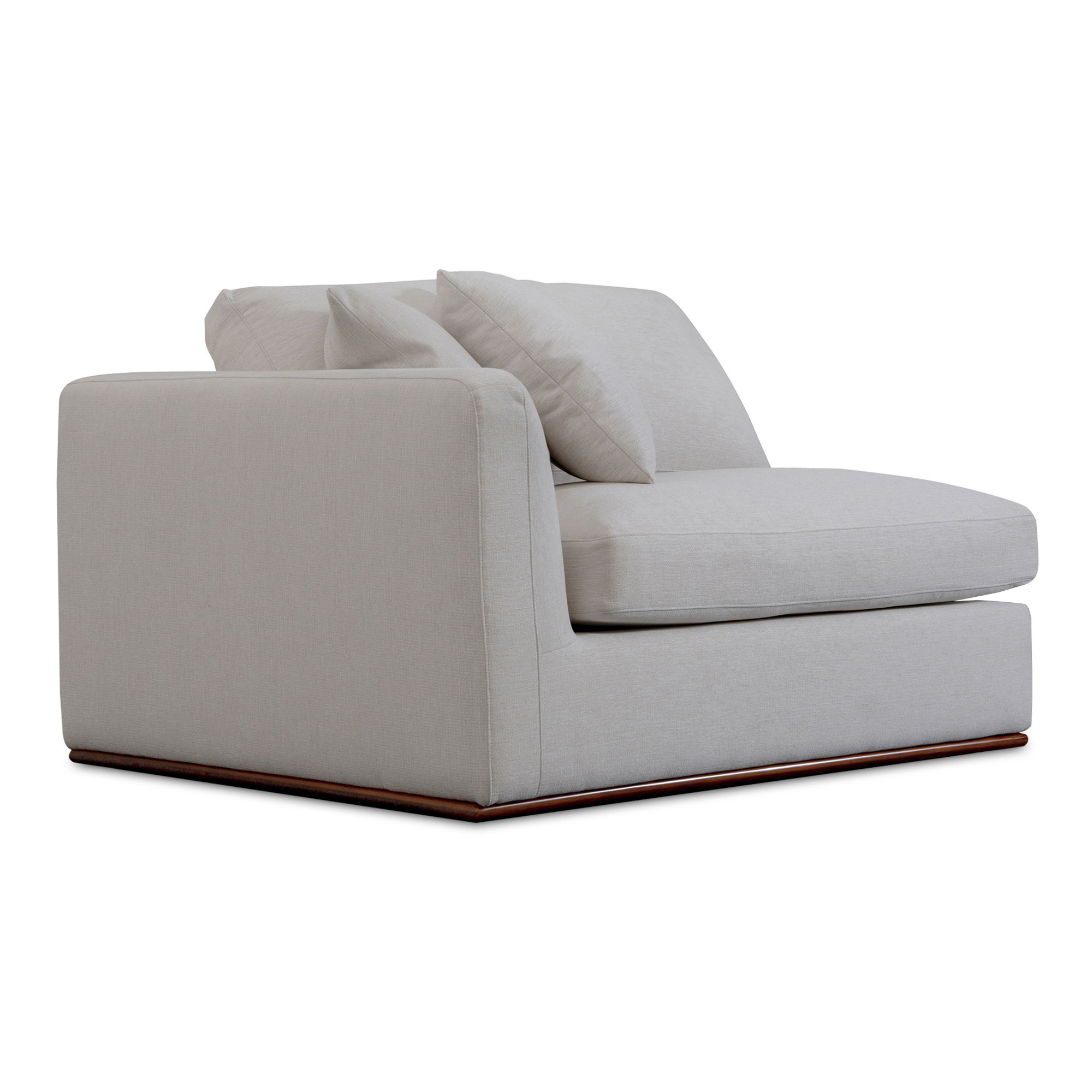 Rue Left Arm Facing Chair Off White, Sectional Sofa by Moe's Home, 47.6" width x 23.6" height x 41" depth View 3