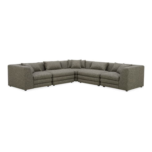 Lowtide Classic L-shaped Modular Sectional Stone Tweed