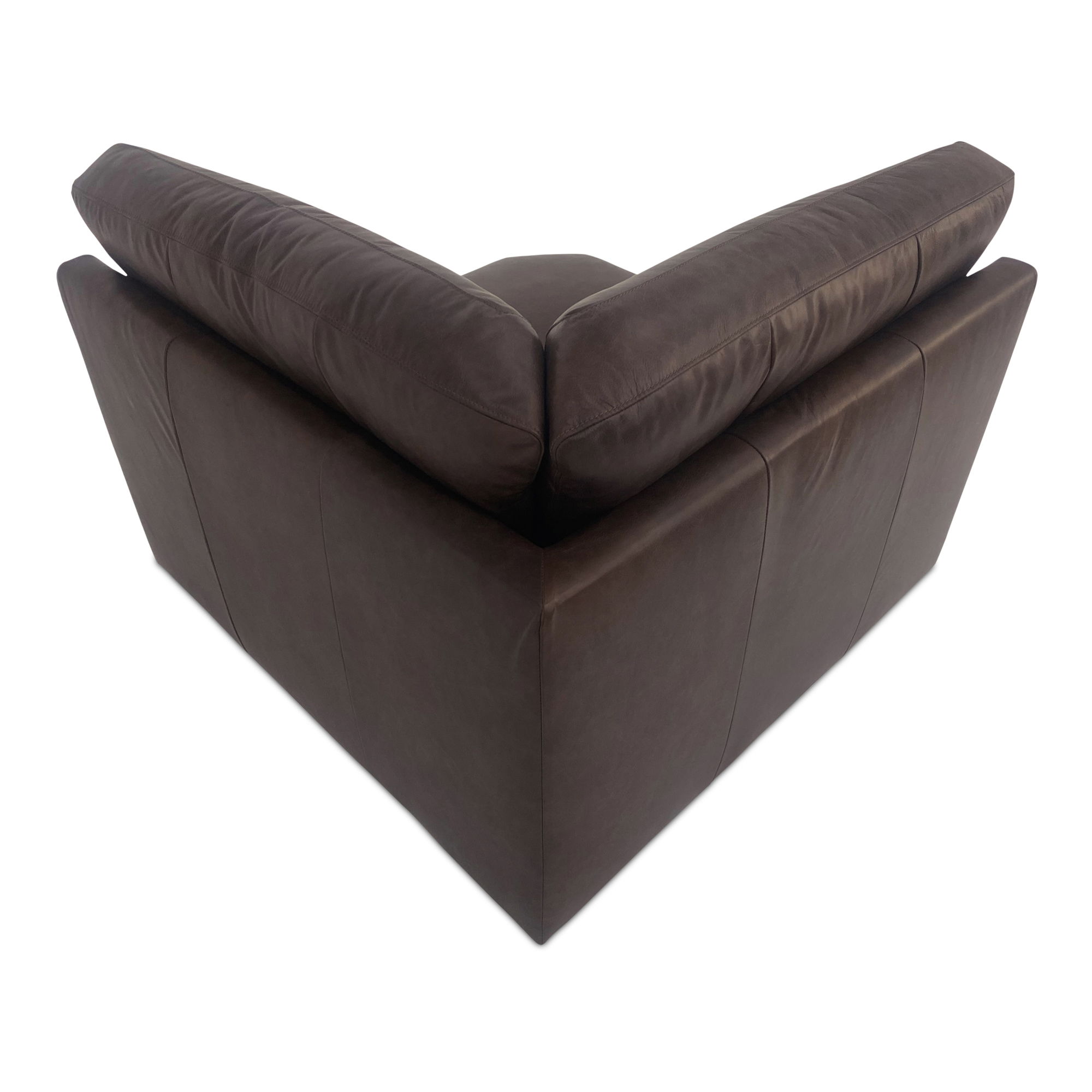 Thurlow Corner Chair Espresso Brown Leather large image 