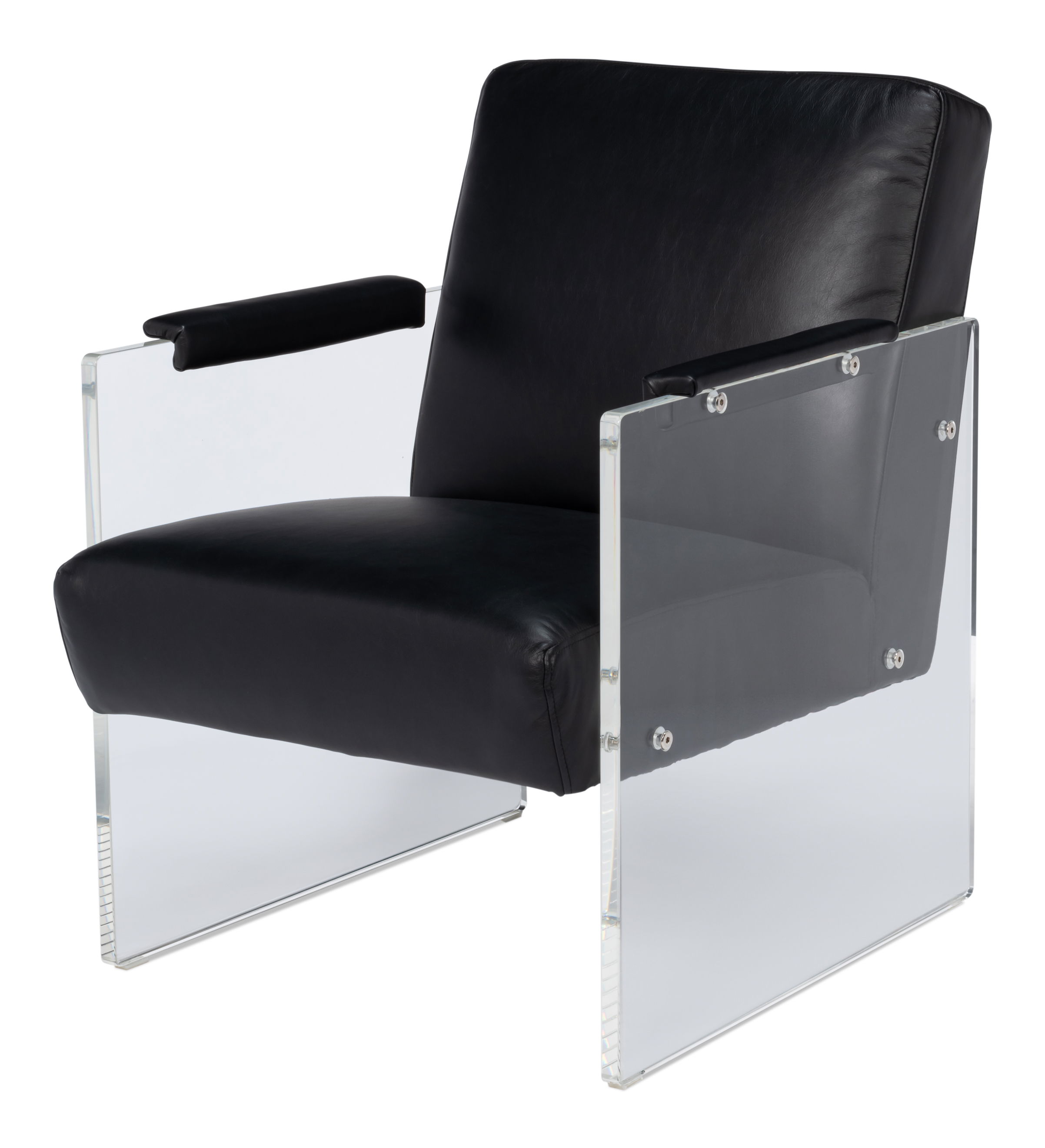 Holloway Armchair, Onyx Black, Seating by Sarreid, 24" length x 32" width x 31" height View 1