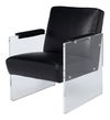 Holloway Armchair, Onyx Black, Seating by Sarreid, 24" length x 32" width x 31" height thumbnail 1