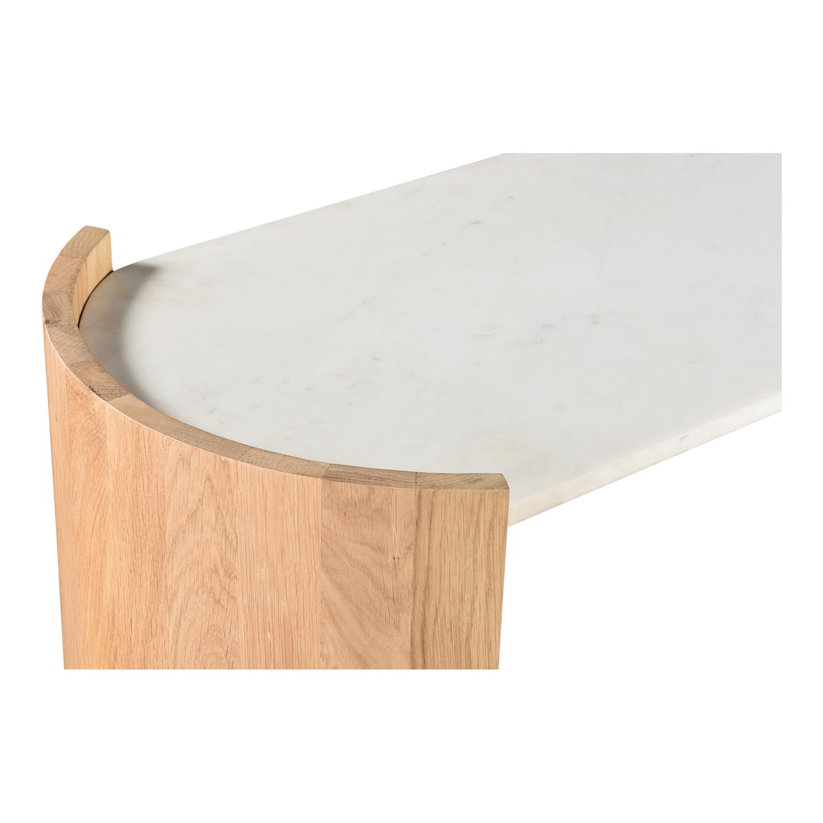 Dala Console Table White, by Moe's Home, 50" width x 31" height x 17" depth View 3
