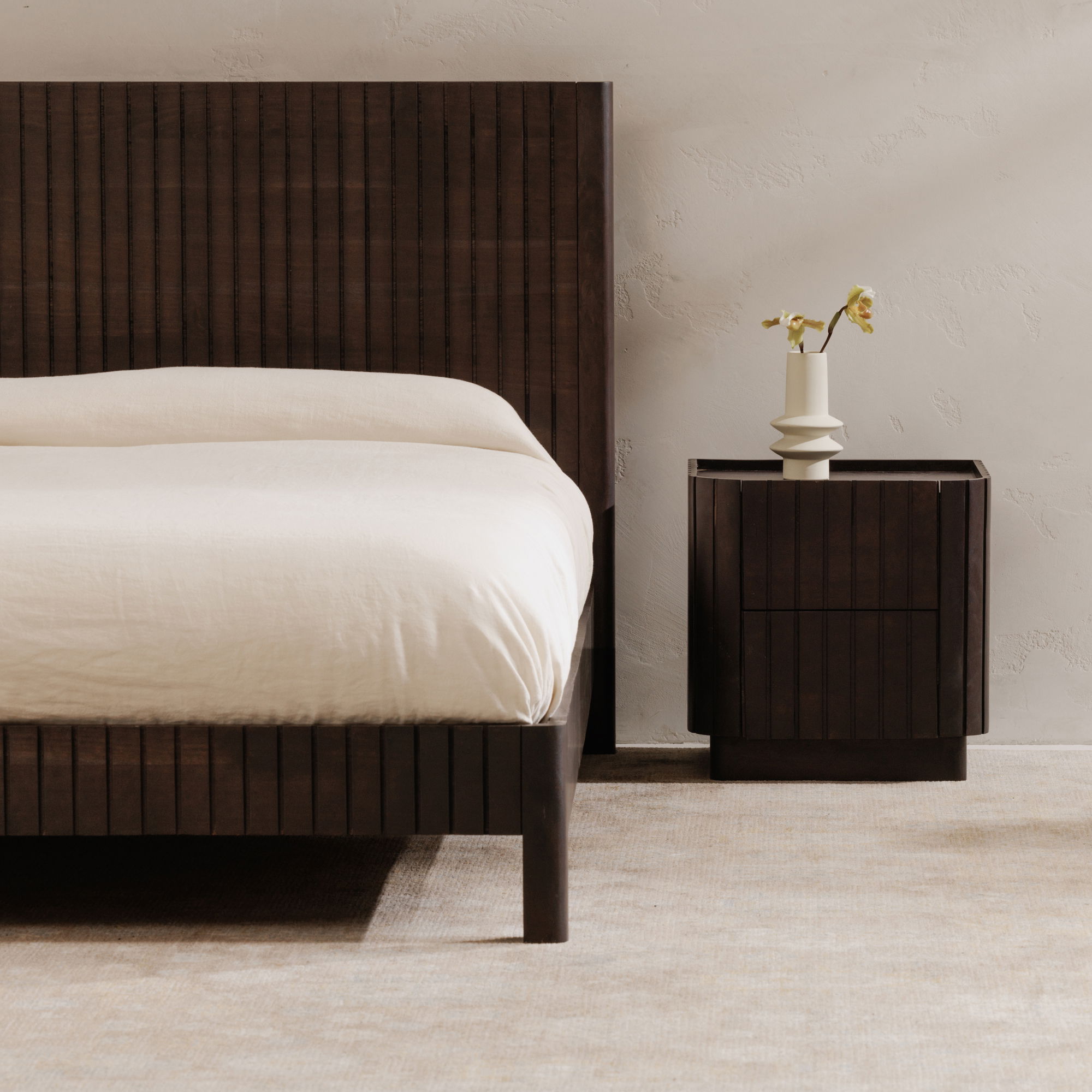 Povera Nightstand Black, by Moe's Home, 20" width x 20" height x 18" depth View 8