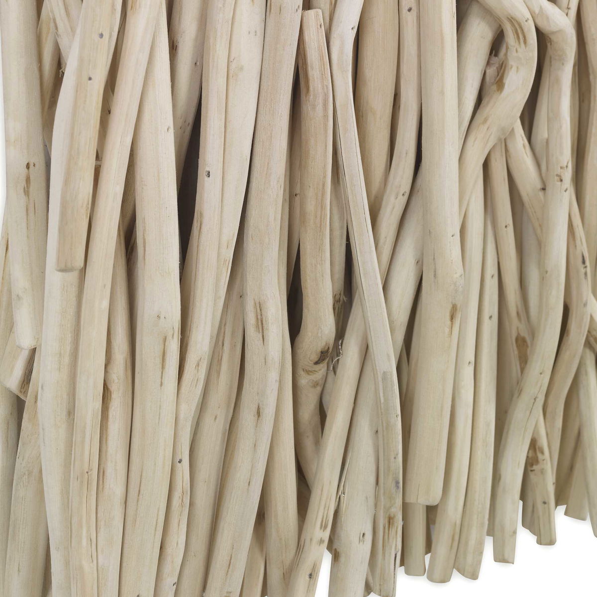 Gathered Teak Square Bleached Wood Wall Decor, Art by Uttermost, 24" width x 24" height x 3" depth View 6