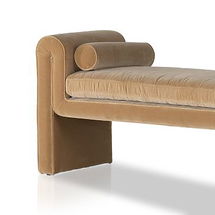 Online Designer Bedroom Sigrun 63" Accent Bench, Surrey Camel