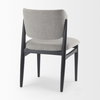 Cline Curved Back Dining Side Chair | Gray Fabric with Black Wood, Dining Chair by Mercana, 20.87" length x 23.03" width x 31.89" height thumbnail 10