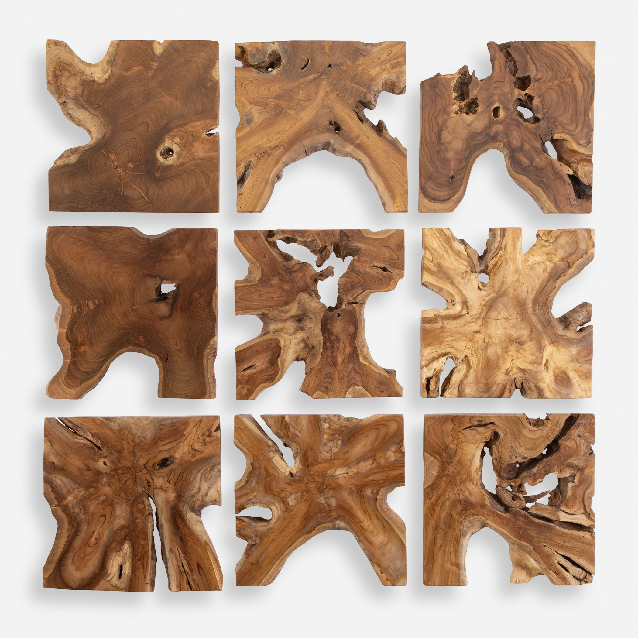 Talia Wood Wall Decor Set/9 large image 