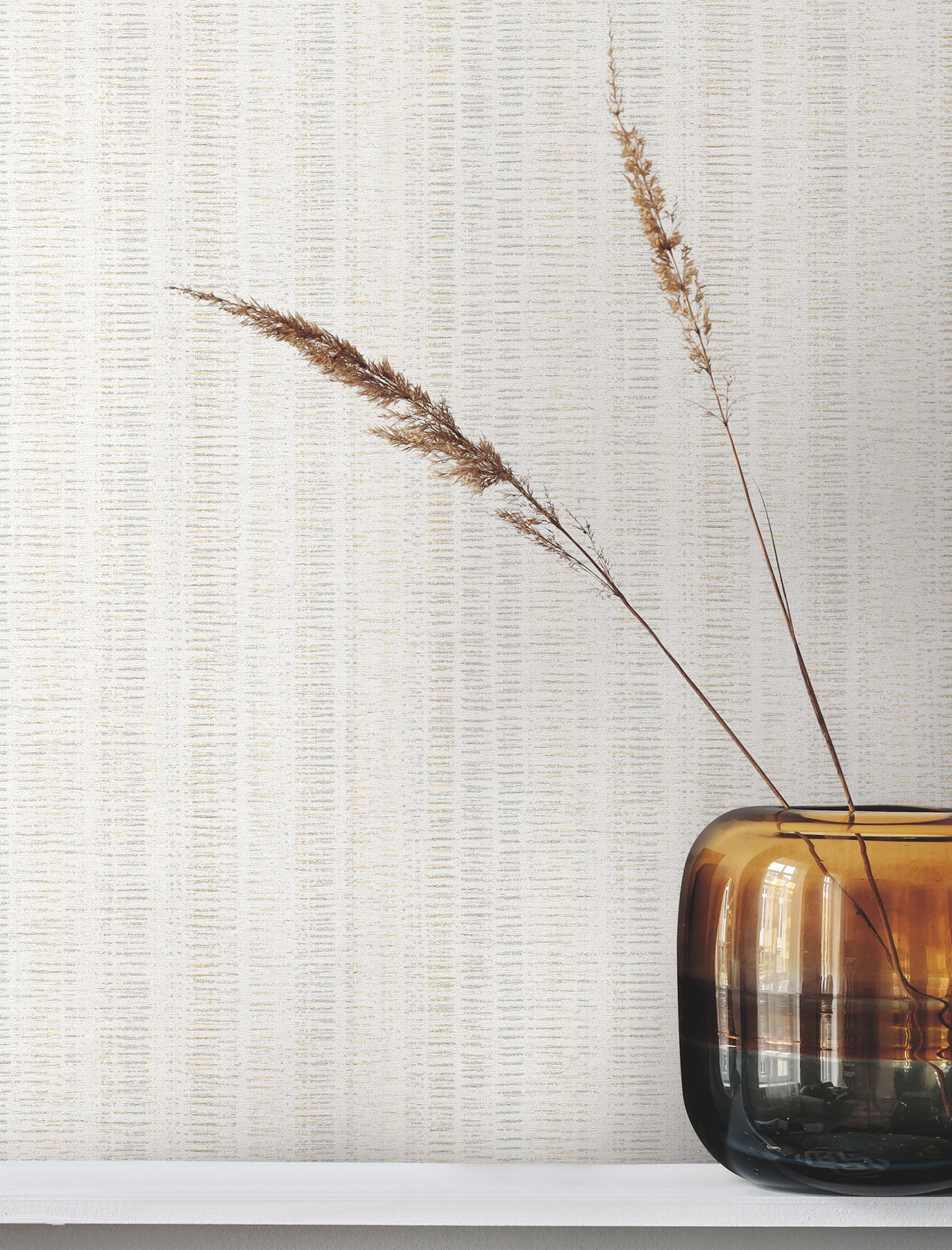 Stratford Snow Wallpaper, by York Wall, 27' length x 2'3" width x 0.02" depth View 2