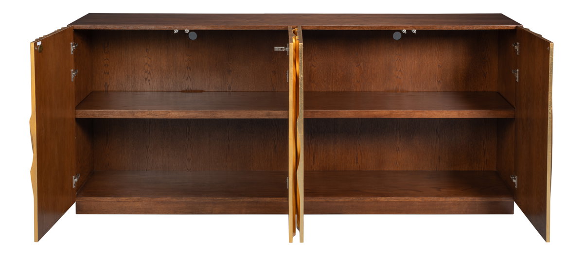 Capriole Credenza, by Sarreid, 1'8" length x 7'2" width x 3' height View 9