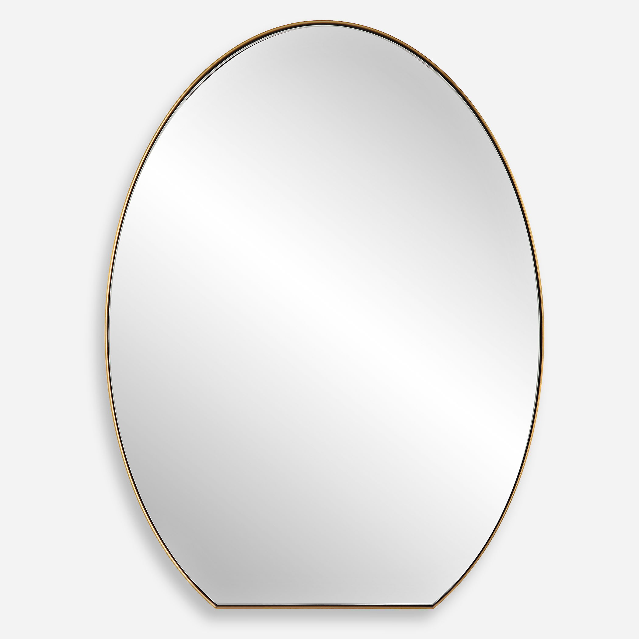 Cabell Brass Oval Mirror large image 