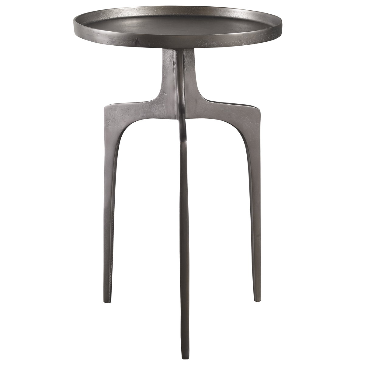 Kenna Nickel Accent Table, Side & End Table by Uttermost, 16" width x 25" height x 16" depth View 1