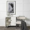 Savannah White Fir Veneer with Gray Metal 2-Door Accent Cabinet, Cabinets & Chest by Mercana, 31.5" length x 15.75" width x 31.5" height thumbnail 2
