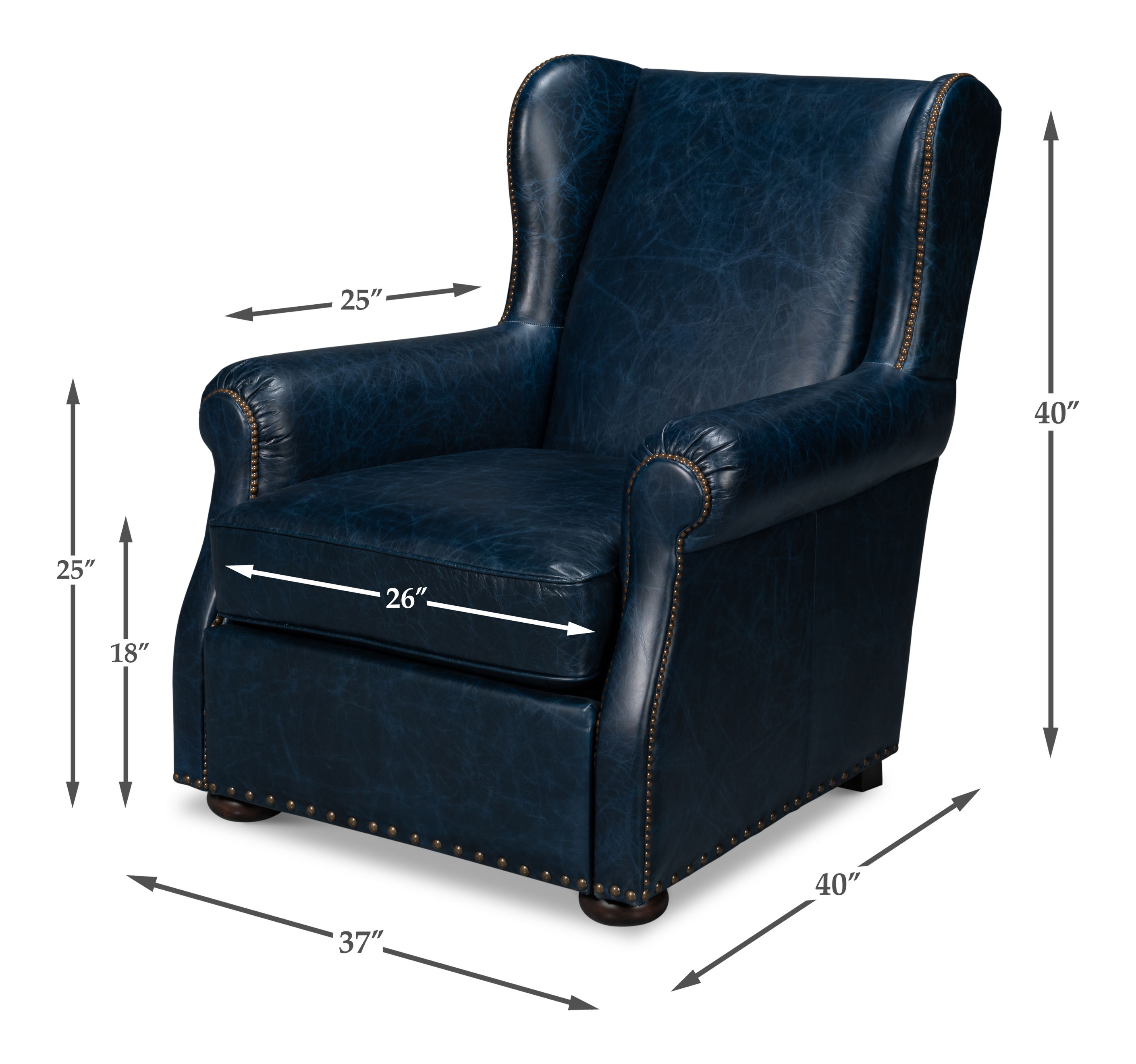 London Dry Accent Chair, Chateau Blue large image 
